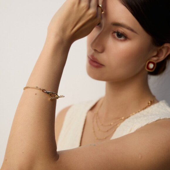 ✨ Artisan Original Multi-Strand Bracelet with Sculptural Toggle Clasp | S925 - Picture 12 of 12